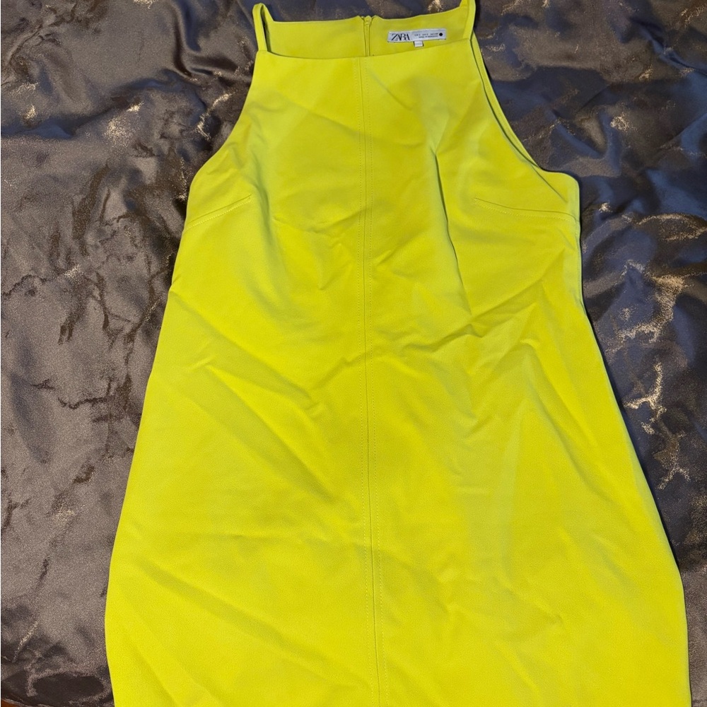 Zara Vibrant Yellow Midi Dress